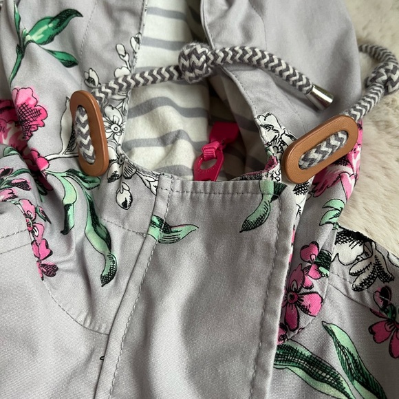 Joules Waterproof Striped Jacket. Right As Rain. Womens US 4. - Picture 6 of 8